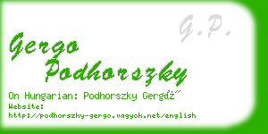 gergo podhorszky business card